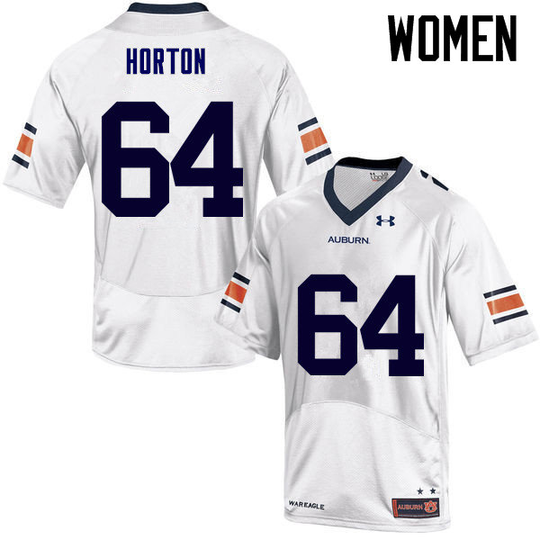 Women Auburn Tigers #64 Mike Horton College Football Jerseys Sale-White